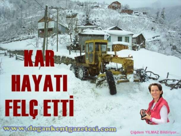Doğankent’te Kar Hayatı Felç Etti.