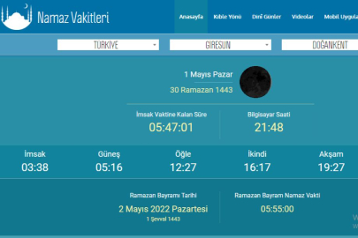 Doğankent’te Bayram Namazı Saat Kaçta Kılınacak?