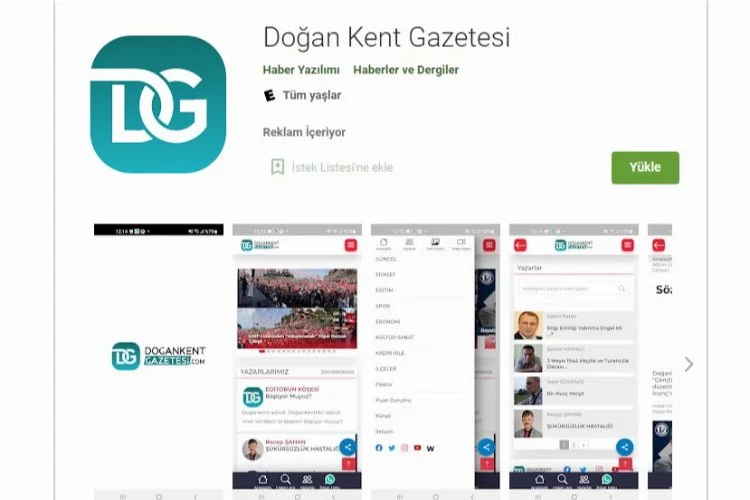 Doğankent Gazetesi İOS ve Android Uygulaması ile Ceplerinizde!